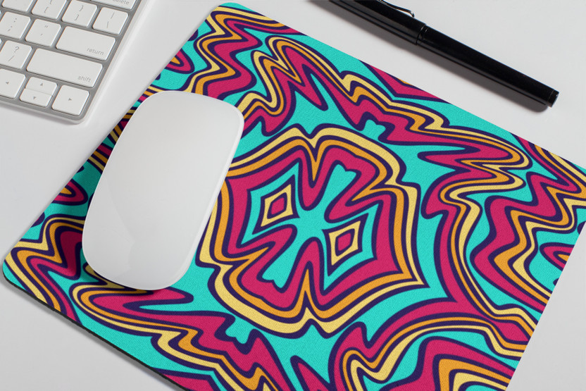 Printsy Floral Design A-24 Non Slip Base Mousepad(Multicolor)