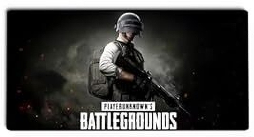 Gifting Domus Anime PUBG Large Mouse Pad Desk Mat with 10 Free PUBG Vinyl Stickers, Laptop, PC Non Slip Base Mousepad(Black)