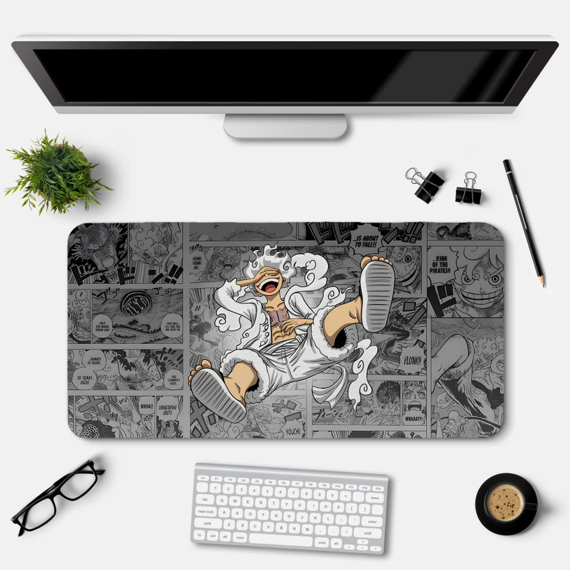 Eshaaver Desktop Mat one piece Anime Printed & Spill Proof Mousepad Non Slip Base Mousepad(Multicolor 2)