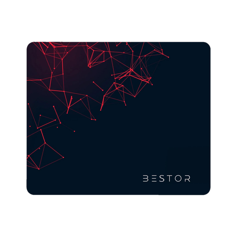Bestor Ultra-Low Friction Gaming Mouse Mat, Anti-Slip Base, High Durability, Waterproof Non Slip Base Mousepad(Black, Red)