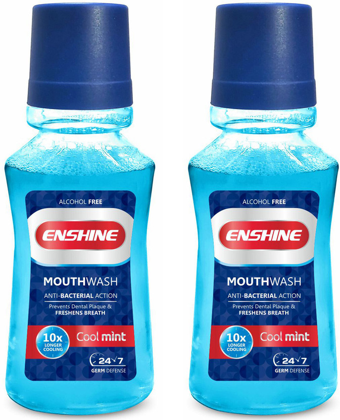 Enshine Alcohol-Free Mouthwash with Menthol Thymol & Eucalyptus Oil | 10X Longer Cooling - Cool Mint(300 ml)