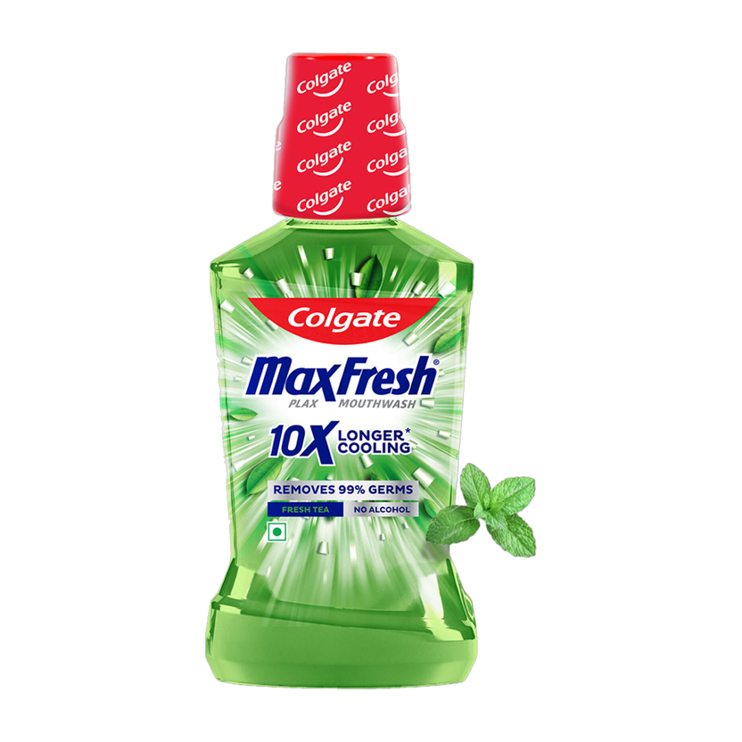 Colgate Plax Fresh Tea Mouthwash, 0% Alcohol, Antibacterial Mouth Wash for Bad Breath - Fresh Tea(250 ml)