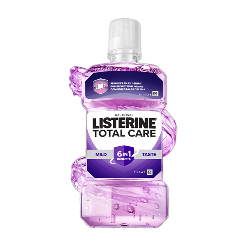 LISTERINE Total Care Mild Taste 250ml with 6 in 1 Benefits - Mild Mint(250 ml)
