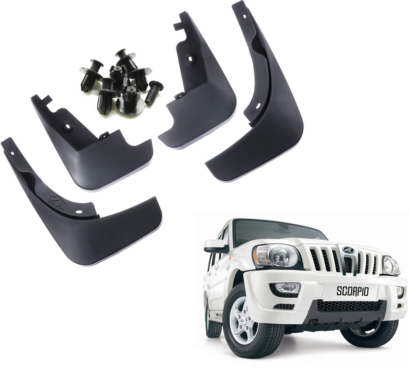 WolkomHome Mud Flap, Front Mud Guard, Rear Mud Guard For Mahindra Scorpio NA(Black)