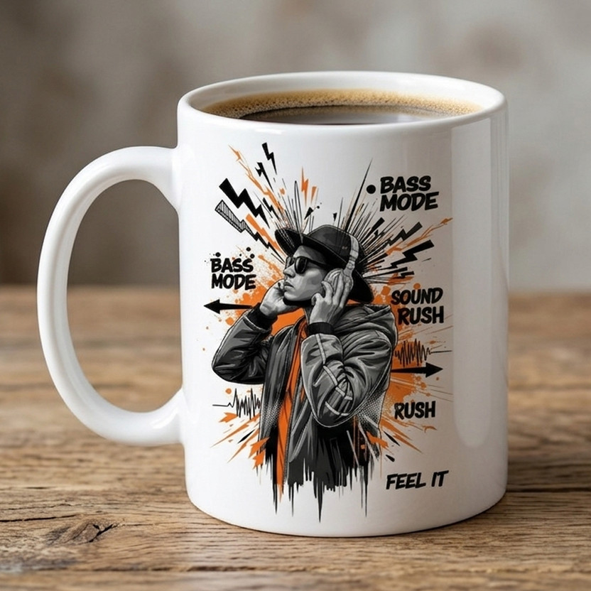 drcgifthub Bass Mode Coffee Ceramic Coffee Mug(330 ml)
