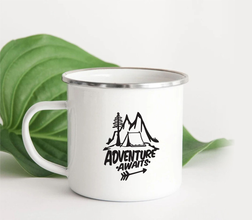 SMIZE Steel For Adventure Trip Travelling Gift For Traveller Stainless Steel Coffee Mug(350 ml)
