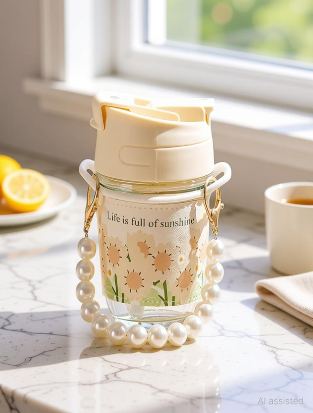 papita Tumbler with Lid & Silicon Sleeve-PPT Glass Tumbler(350 ml)