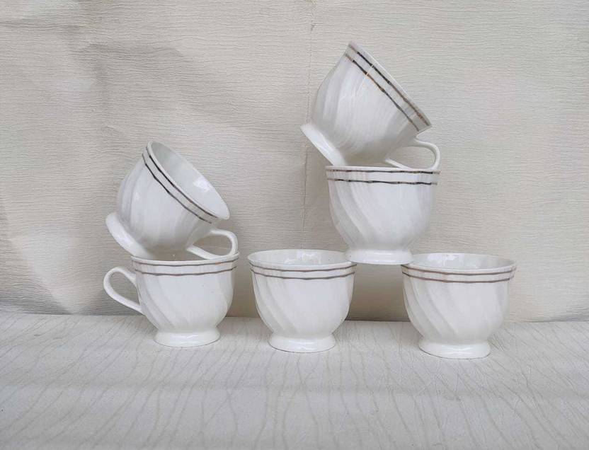 SJS Pack of 6 Bone China Premium TEE tea & coffee cup set KARINA CUP S