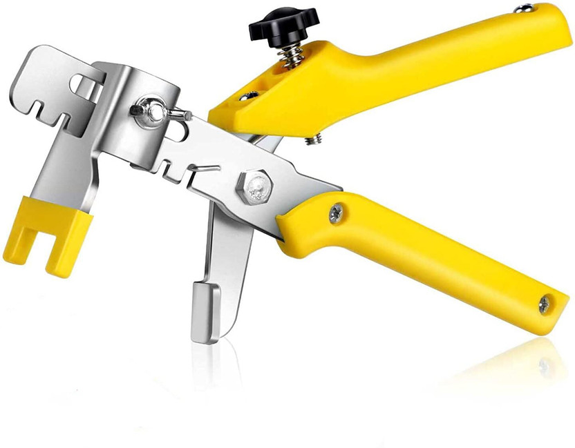 NIKTION Tile Levelling System Plier Floor Plier Tile Locator Leveling System Multi Utility Plier(1 Tools, Yellow)