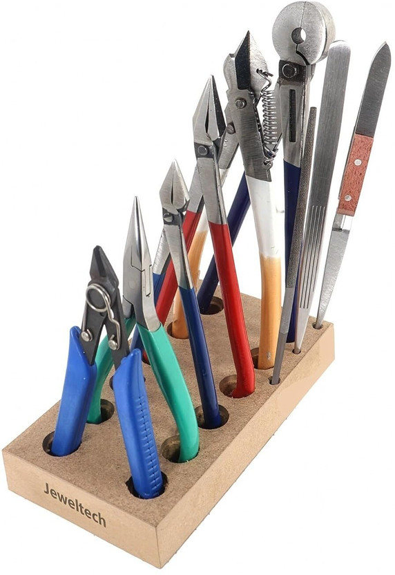 JEWELTECH 9 Pcs Jewellery Making Tool Kit | Professional Pliers & Cutters Set Multi Vise Tool