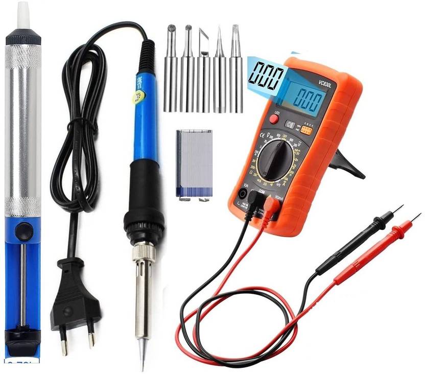 Techtest 9 in 1 Soldering Iron Kit with Multimeter Desoldering Pump