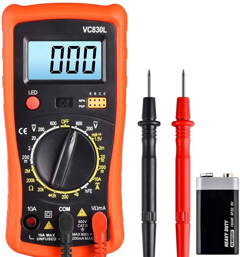 Techtest Digital Multimeter VC830L Multi Meter Digital Multi Meter for Electronics Digital