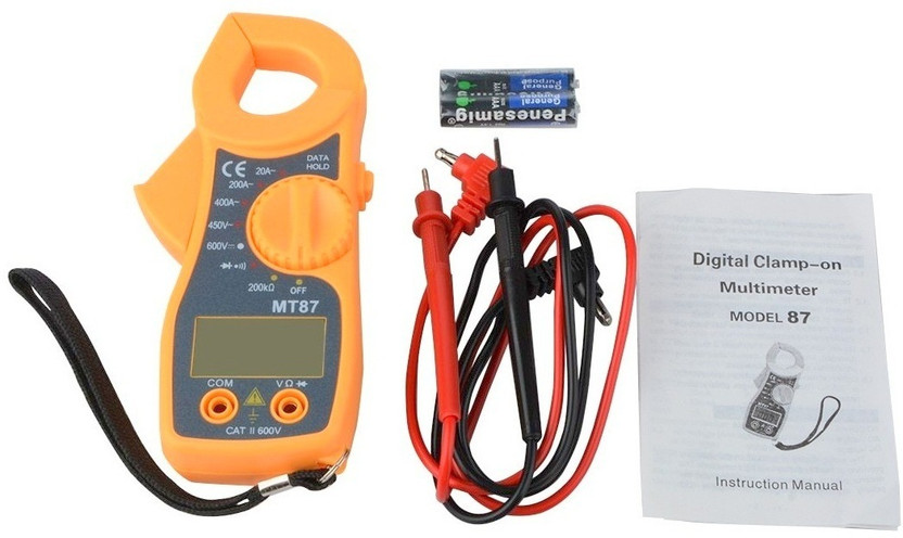 GoodsBazaar DT3266L Mini Clamp Meter Electric Testing Measuring Instrument Hand Power Tester Digital Multimeter(2000 Counts)