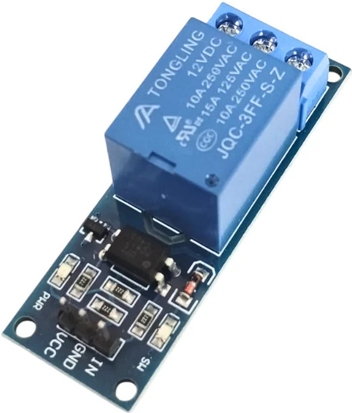 ROBODIUM 12V 1 Channel Relay Module with Optocoupler Isolation, High Current Switching Multipurpose Controller