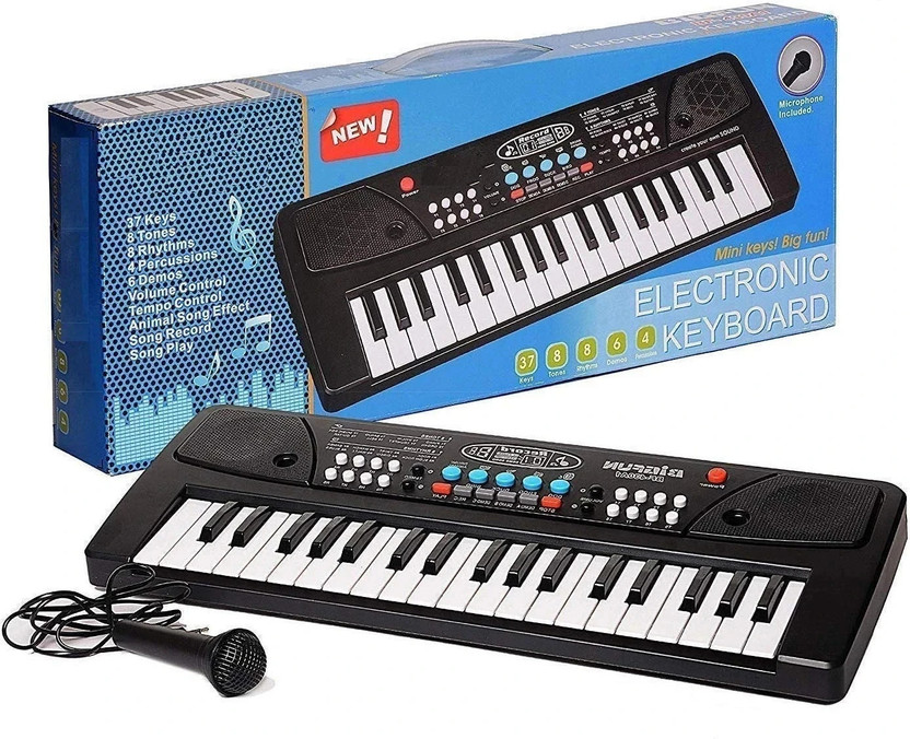 SAMENTERPRISE A-09 KE-37 Key Piano Keyboard Toy for Kids with Mic Analog Portable Keyboard(37 Keys)