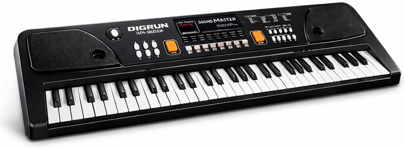Toofun Piano with Mic & Display For Beginners Kids Electric Portable Keyboard Piano Direct DC Power Option with Micro USB Cable Analog Portable Keyboard(61 Keys)