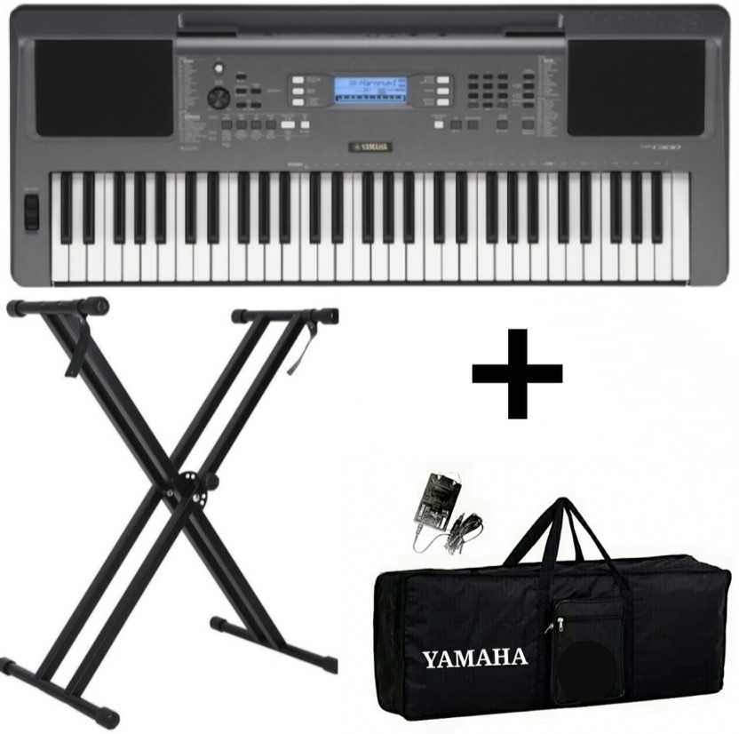 YAMAHA PSR-I300 + CARRY CASE + DOUBLE PIPE STAND PSR-I300 Digital Portable Keyboard(61 Keys)