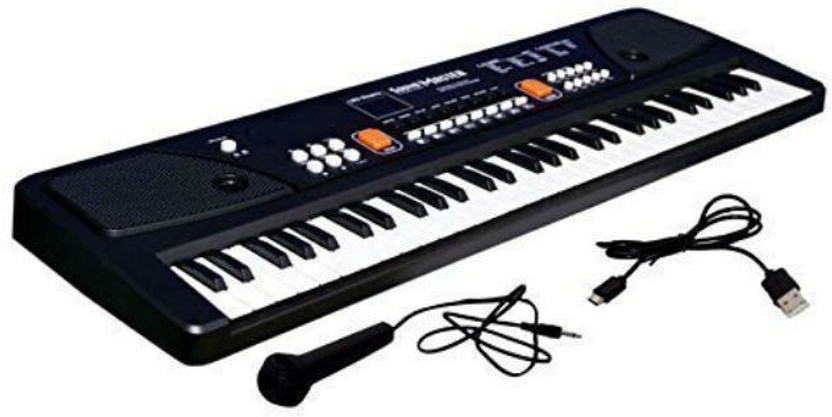 JR CLUB ZHUU-0155 61 Keys Piano with DC Output BLACK Digital Portable Keyboard(61 Keys)