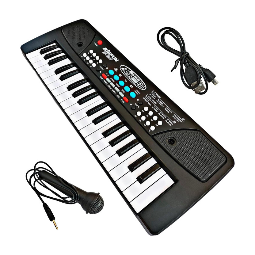 RV Enterprise 37 Keys Electric Piano Keyboard Musical Toy, Develop Musical Skills for Kids(Black)