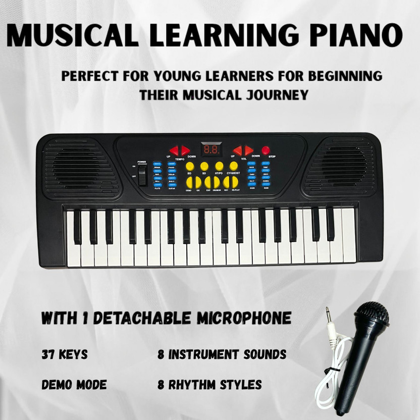 Kezam Kezam Kids Piano with Microphone | Big Fun Piano Keyboard, 37 Keys, 8 Rhythms & Tones, Record Feature, Mic Analog Digital Piano(37 Keys) - Flipkart Deal
