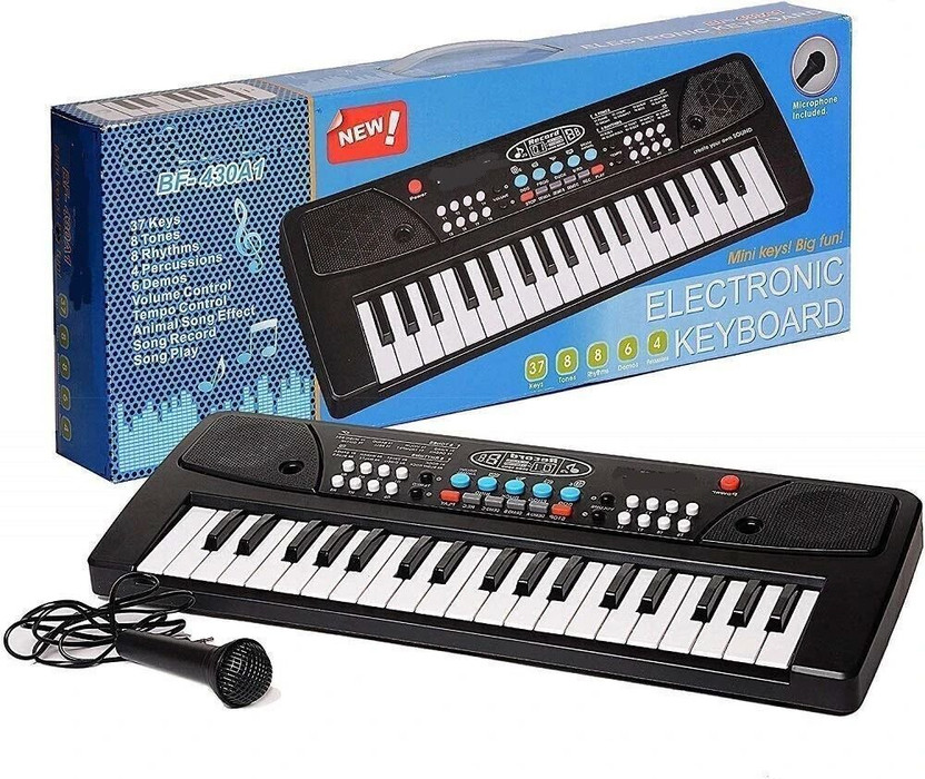 PEZYOX Electronic Piano Keyboard with 37 Keys and with Microphone dc Power Option Recording Musical Toy Electronic Piano Keyboard with 37 Keys and with Microphone dc Power Option Recording Musical Toy Analog Portable Keyboard(37 Keys)