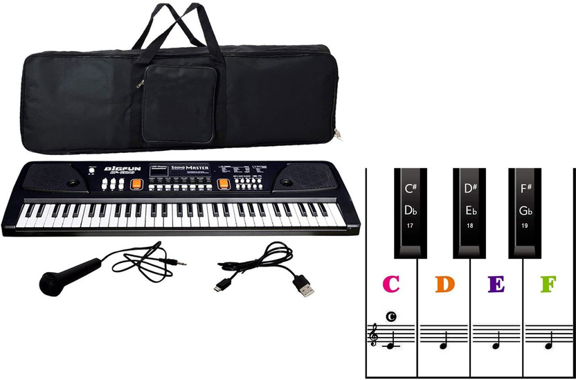 Mini Magic Portable Electronic Keyboard - 61 Keys Keyboard for Professional(Black)