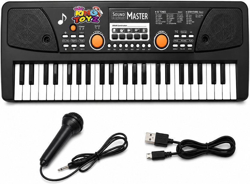 KING TOYZ 49 Keys Piano Keyboard for Kids | Beginners with Mic & Recording Function Analog Digital Piano(49 Keys)