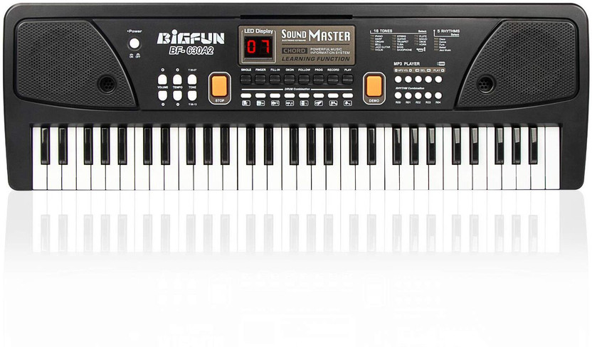 Toofun Piano electronic multi-function portable piano with led display & mic piano Micro USB Cable | Analog Portable Keyboard Analog Portable Keyboard(61 Keys)
