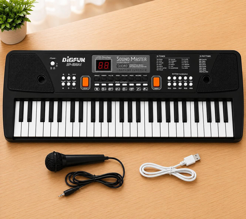 Hoodie Piano Keyboard for Kids with Mic and Recording Function Digital Piano 61 Keys(Multicolor)