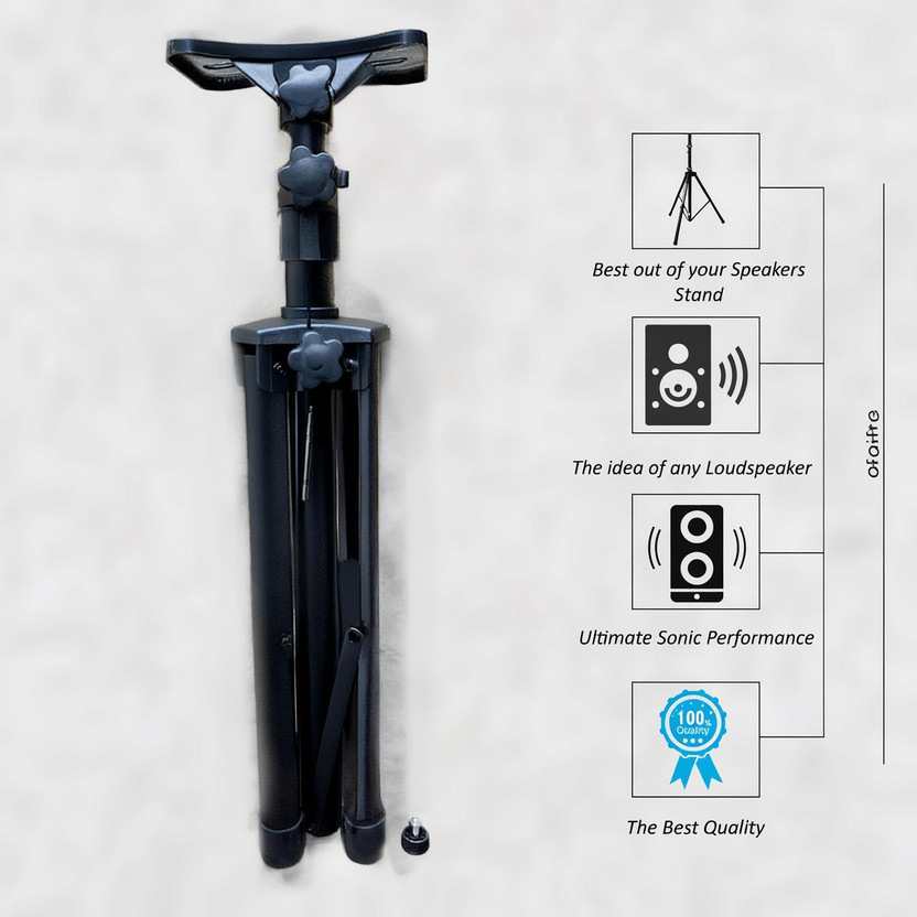 Adiohub Adiohub DJ PA Speaker Stands Adjustable Height Speaker Stands Professional Studio stand Speaker Stand(Black) - Flipkart Deal