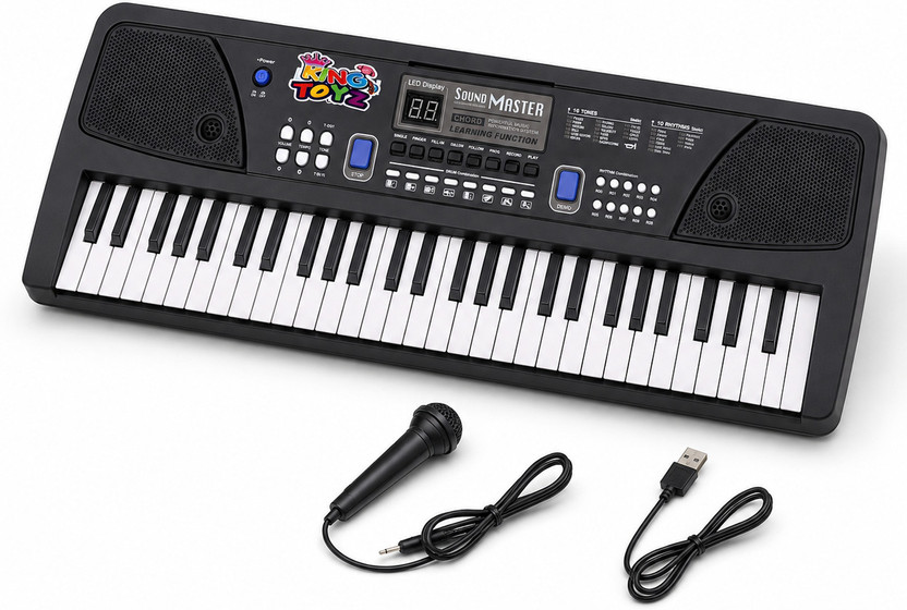 KING TOYZ Portable Electronic Keyboard - 61 Keys Keyboard for Beginner & Professional(Black)
