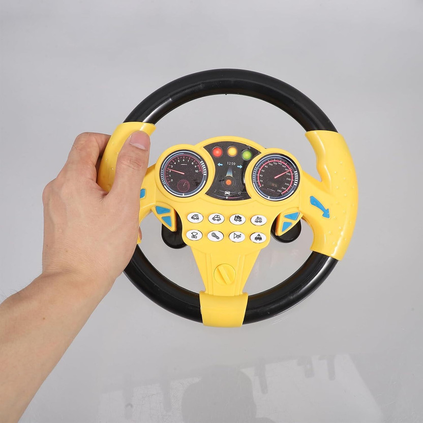KCR Premium Kids Driving Steering Wheel Funny Interactive Driving Wheel with Music(Multicolor)