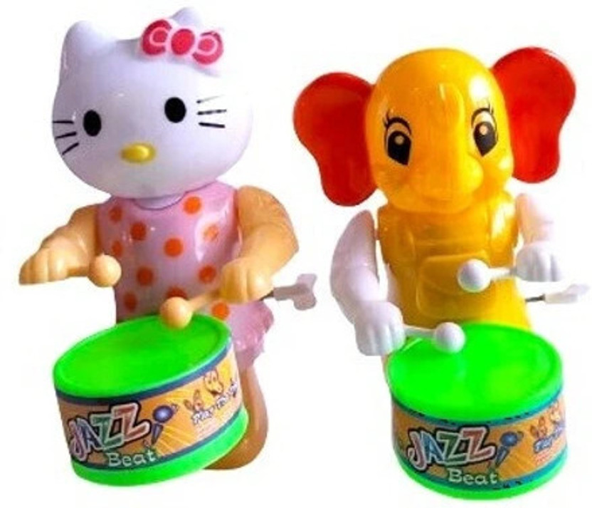 shrisa creation Pack of 2 Jazz Beat Kitty Drum Toy(Multicolor)