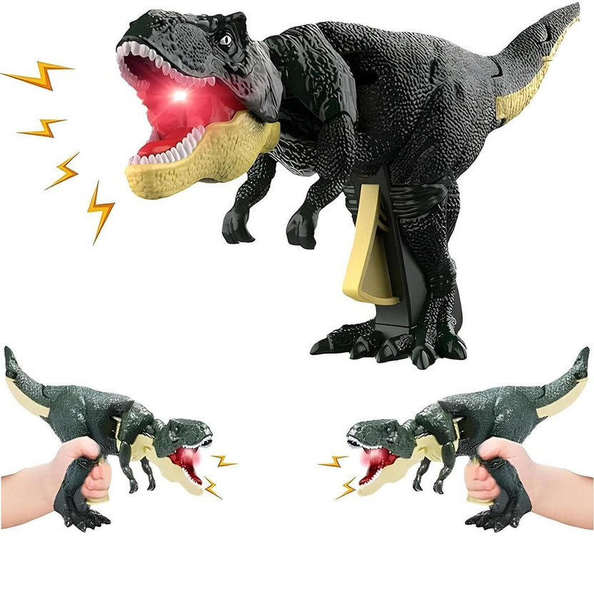 ZUNBELLA Trigger Dinosaur T-Rex Press Roaring Sound Effect and Light Toy For Kids(Multicolor)