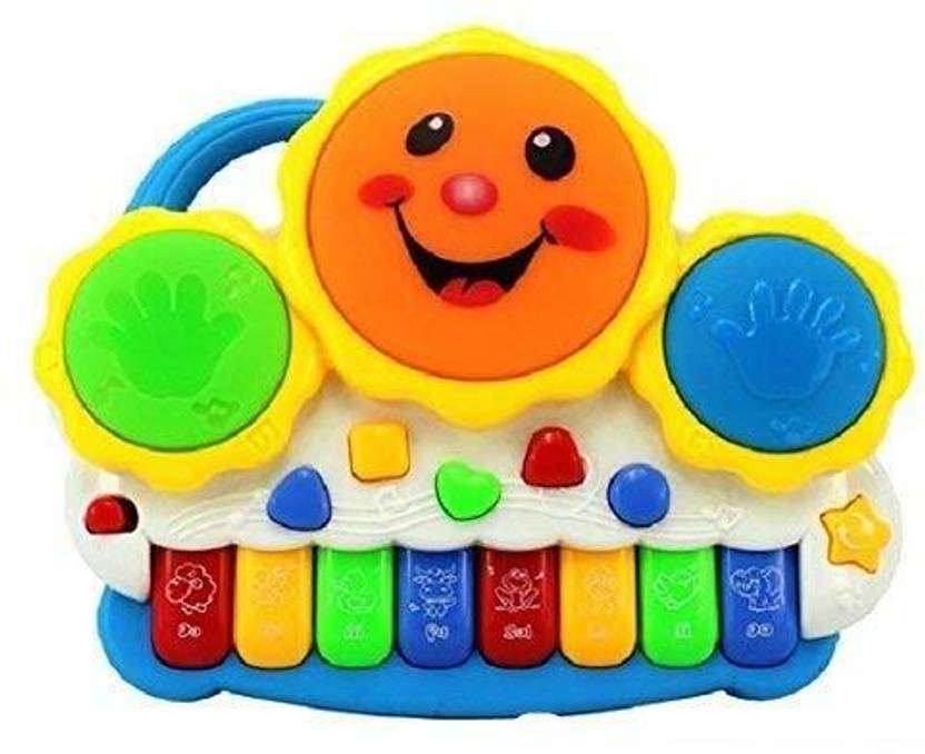 KITTY FLEX Drum Keyboard Musical Toys With Flashing Lights And Sound