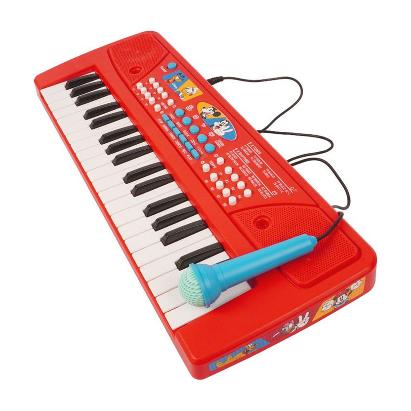 Kriiddaank Mickey Keyboard Piano-37 Keys - 37 Scale Organ Keys, 8 Rhythms, 8 Instrument(Multicolor)