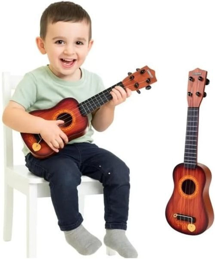 Treo comm 4 string Kids guitar / children's musical instrument / 17 inch Kids toys Guitar(Multicolor)