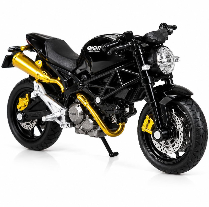 Pluspoint Die cast Motorcycle Toy Bike black(Multicolor)