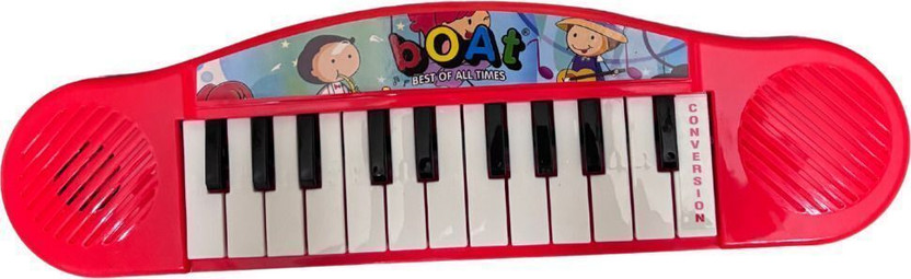 asian Boat Toy Piano for Kids | Musical Learning Keyboard with Lights & Sound(Red, White)