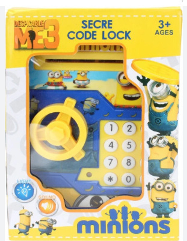 Pepstter Minions Secret Code Lock Electronic Money Saving Bank ATM Piggy Bank for Kids Coin Bank(Multicolor)