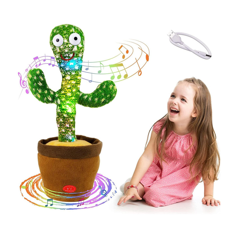 Onshhm Best Quality Rechargeable Battery Dancing Cactus Talking Toy, Wriggle & Singing(Multicolor)
