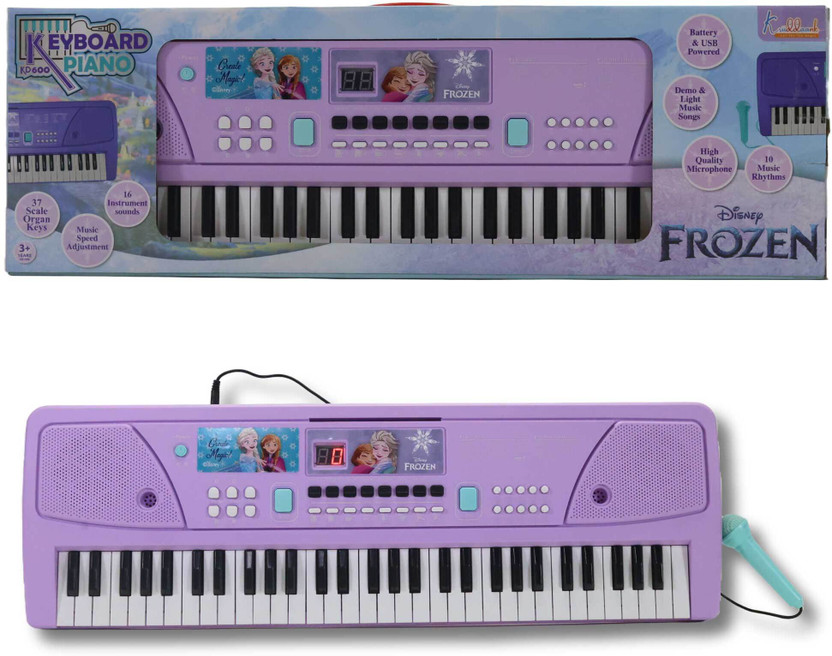 Kriiddaank Frozen Keyboard Piano- 60 Keys|Digital Screen|61 Scale Organ Keys(Multicolor)