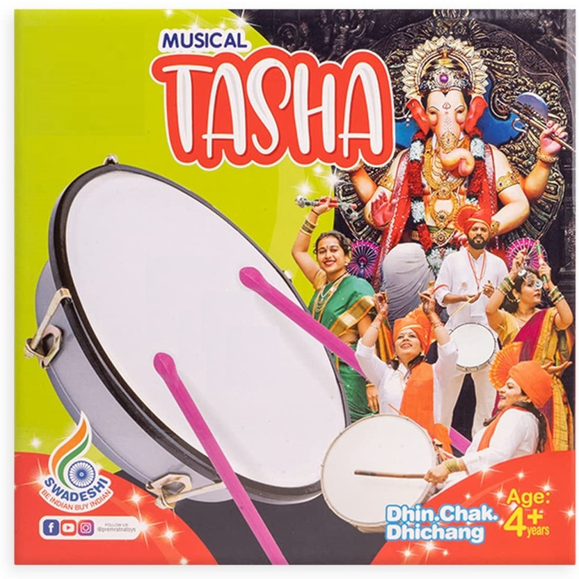 zokato Musical Tasha Drum. Play it Once, U Will Play it Again and Again.(Multicolor)