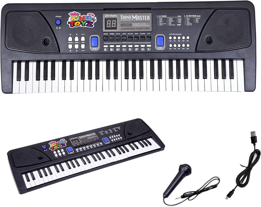 KING TOYZ Key Piano Keyboard Toy for Kids Best Birthday Gift for Boys and Girls(Black)