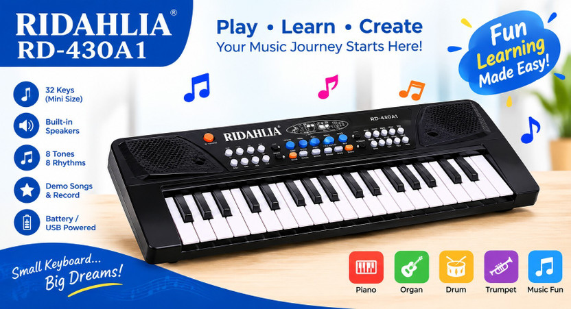 Ridahlia Piano for kids(Multicolor)