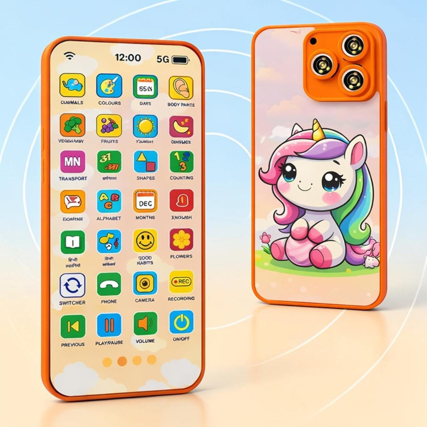 Maa Momai Toys Smart Learning Toy Phone for Kids Educational Musical Mobile Toy(Multicolor)