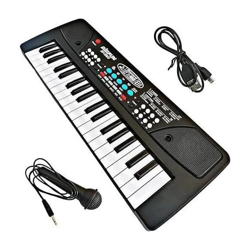 Mogli Toys Kids Piano Keyboard with Microphone/37 Keys Kid Educational Musical Toys(Black, White)