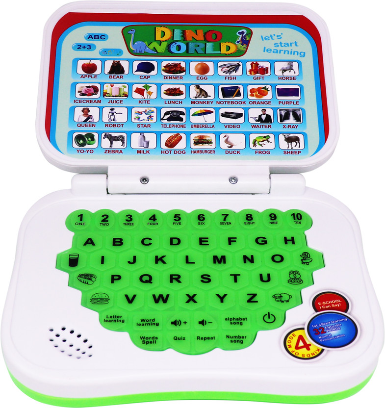Aapaga Learning Study Game Toy For Kid With Rhymes And Alphabet Sound And Lights | Battery Operated | Educational Laptop | Learning Toys | Best Gift For Kids/Toddler | Size: 8 Inch | Package Item: Laptop Toy(Multicolor)