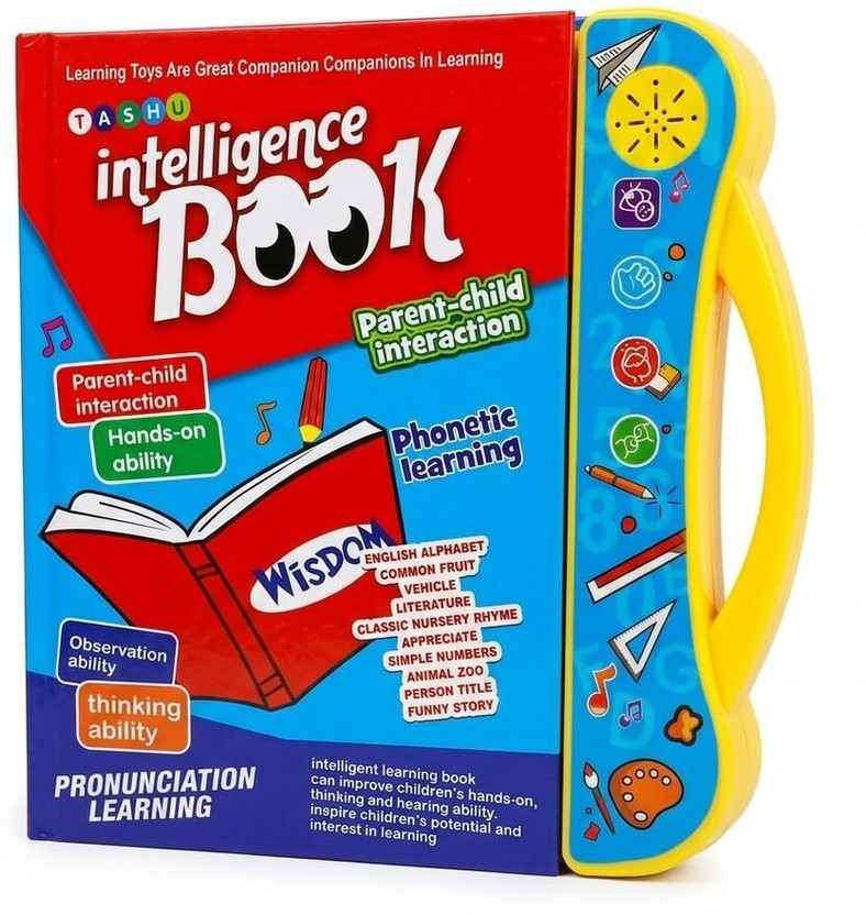 Windcomm ABC,Words,Number Kids Learning Book with Sound,(Multicolor)