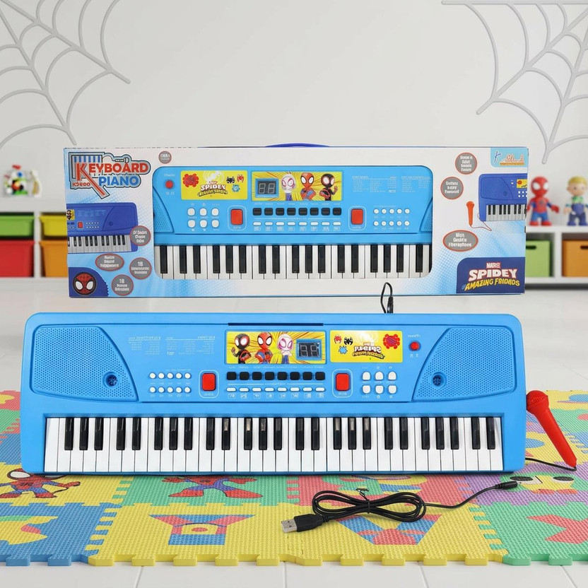 Spiderman Maestro 61-Key Digital Keyboard Piano(Multicolor)